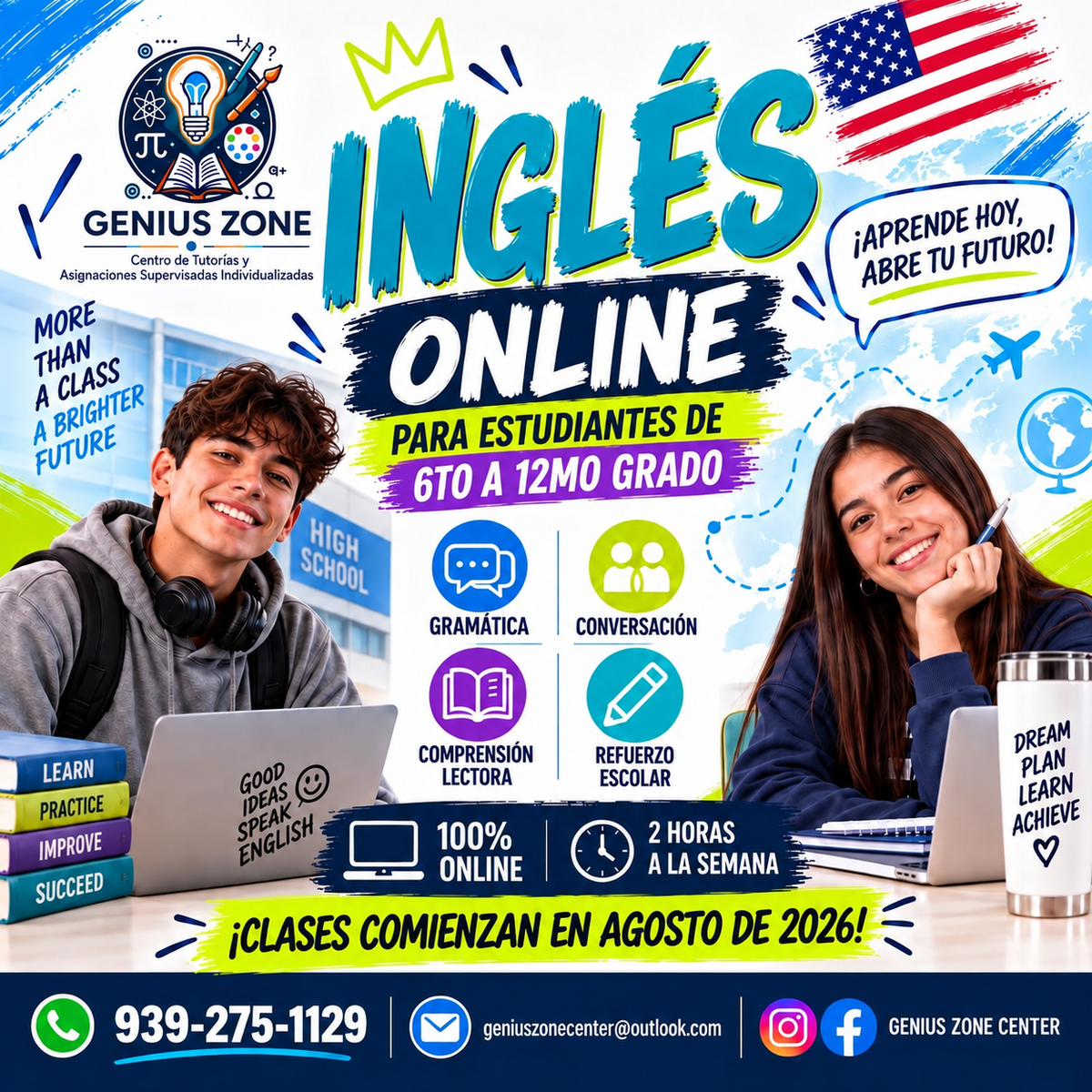 Clases de Inglés Online para Jóvenes (agosto a diciembre 2026)